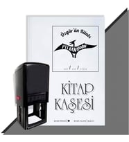 Kişiye Özel  Pteranodon Dinazor Tarihli Kitap Kaşesi (Siyah)