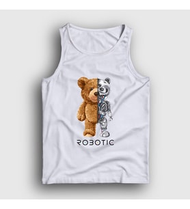 Presmono Unisex Beyaz Robot Ayı Teddy Bear Atlet 306040tt (Beyaz)