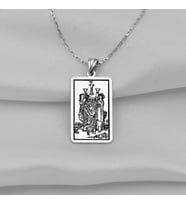 925 Ayar Gümüş  Tarot (Three of Cups) Üç Bardak Kolye
