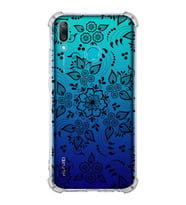 Huawei Y9 2019  Köşe Korumalı Antişok Kapak Nostalji Desen Tasarımlı Şeffaf  Kılıf