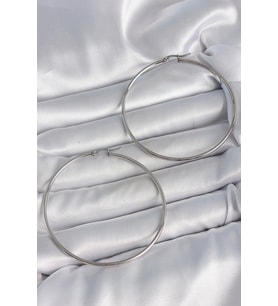 316 Çelik Gümüş Renk 63 mm Halka Model Kadın Küpe 5886 - EEEEEE4527-4552