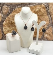 Elmas Montür Rosegold Özel Üretim Gümüş Set Takım - LVRSET07