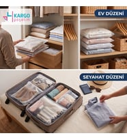 Valiz Ve Dolap Içi Düzenleyici Buzlu Fermuarlı Poşet Torba 10 Adet 30 Cm x 30 Cm