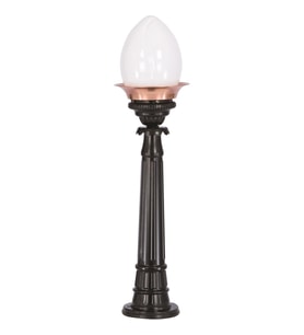 AVONNI BSU-68050-BSY-OP Sarı/Siyah Boyalı Dış Mekan Aydınlatma E27 Aluminyum Döküm Dip Akrilik Cam 22cm