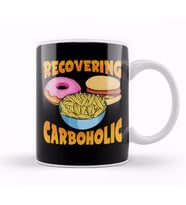 Funny Recovering Carboholic Carb Low Carb Dieting Kupa Bardak Porselen