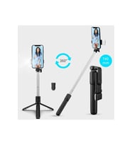 Bluetoothlu LED Işıklı Selfie Çubuğu, Uzaktan Kumandalı, Yatay ve Dikey Kullanım