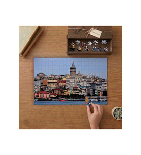 Galata Kulesi Manzarası Tasarımı 240 parça Ahşap Puzzle Ahşap Kutuda MP02936
