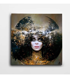 Modern Sanat Çizim Kare Kanvas Tablo