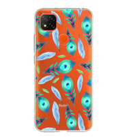 PrintiFy Xiaomi Redmi 9C ile Uyumlu 1mm Slim Fit Nazar Boncuğu 3 Baskılı Şeffaf  Kılıf