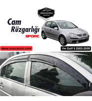 Vw Golf 5 2003-2009 Uyumlu Mugen Cam Rüzgarlığı Seti Piano Black 4'lü İthal