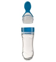 Babyjem Sıkmalı Mama Kaşığı - Mavi