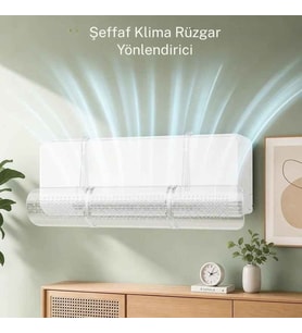 TechTic Şeffaf Delikli Klima Rüzgar Yönlendirici Tüm Klimalar İçin Klima Hava Çarpma Önleyici Aparat