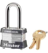 Master Lock 3Kalf Dış Mekan Asma Kilit Anahtarlı, 1 Paket, Gümüş