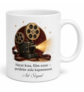 Dünya Sinema Günü Hediye Kupa Bardak Büyülü Perde Hayranlarına Özel Tasarım