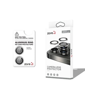 Apple iPhone 16 Plus Uyumlu Zore CL-12 Premium Safir Parmak İzi Bırakmayan Anti-Reflective Kamera Lens Koruyucu (Gümüş)