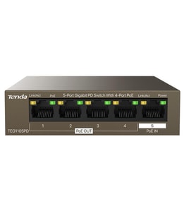 TENDA 5port 30w 4port PoE TEG1105PD GIGABIT Yönetilemez Switch