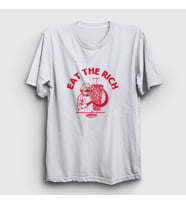 Presmono Unisex Beyaz Eat The Rich Karl Marx T-Shirt 458251tt