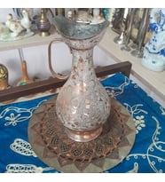 Antika Bakır Sürahi ve Tepsi
