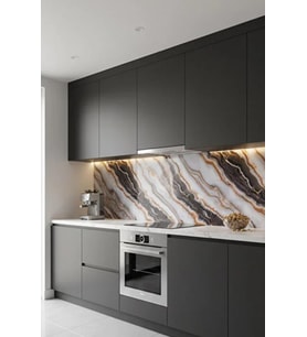 Alternatif Kaplama UV PVC Mermer Panel Pure Gold 1 Adet 60x120cm Ev Ofis Otel Duvar Kaplama Paneli