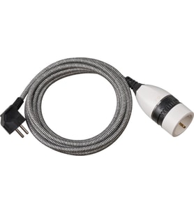 Brennenstuhl Light Serisi Aydınlatmalı Açma/Kapama Çevirme Anahtalı Örgü 3 Metre Uzatma Priz  (Siyah)