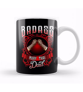 Badass Muay Thai Dad Mixed Martial Arts MMA Father Kupa Bardak Porselen