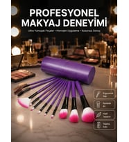 12 Parça Profesyonel Makyaj Fırçası Far Fırçası Allık Fırçası Yumuşak Kıllı