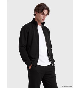 LCW Vision Siyah Dik Yaka Erkek Fermuarlı Sweatshirt