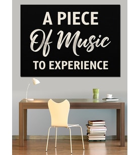 Müzik Deneyimi Yazılı Poster Dekoratif Kanvas - Mdf Ahşap Tablo