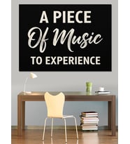 Müzik Deneyimi Yazılı Poster Dekoratif Kanvas - Mdf Ahşap Tablo