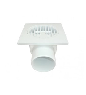 Plastik Yer Süzgeci 10X10 Cm 50 Mm Yandan Çıkış