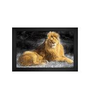 Hayvanlar Temalı Kanvas Tablo 50 x 70 cm Siyah Çerçeve