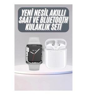 Mey İthalat® Akıllı Saat Kulaklık Hediyeli Uyku ve Sağlık Takibi Yapabilen Uzun Ömürlü