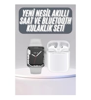 Mey İthalat® Akıllı Saat Kulaklık Hediyeli Uyku ve Sağlık Takibi Yapabilen Uzun Ömürlü