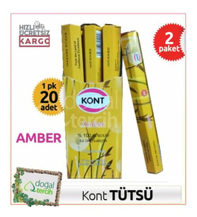 Kont Tütsü Amber Kokusu 20 Çubuk x 2 Paket