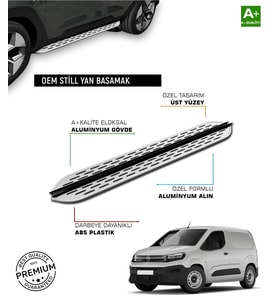 OPEL COMBO E UZUN ŞASE UYUMLU 2019 2020 2021 2022 2023 2024 2025 2026 2027 ARACA ÖZEL YAN BASAMAK