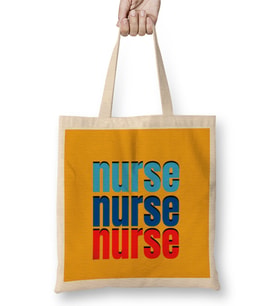Nurse Gift İdea Funny Saying Quote-Nursing Medica l Bez Çanta Uzun Saplı
