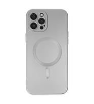 Apple İphone 12 Pro Max Kılıf Moshi Lens Magneticsafe Silikon - Gümüş