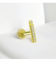 Glorria Altın İ Harfi Tragus Piercing