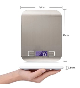 Lüx Dijital Mutfak Terazisi 5 Kg 1 Gr Hassas Paslanmaz Çelik + Pil