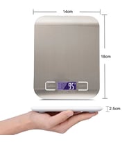 Lüx Dijital Mutfak Terazisi 5 Kg 1 Gr Hassas Paslanmaz Çelik + Pil