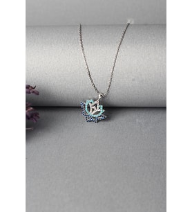 Lotus Yaşam Çiceği Kolye 925 Ayar Gümüş Kolye (Silver)