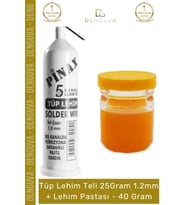 #LehimTeli Profesyonel Elektronik Tamir Havya Malzemesi Lehim Teli 25 Gr 12mm + Lehim Pastası 40 Gra