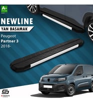 S-Dizayn Peugeot Partner 3 Uzun Şase NewLine Aluminyum Yan Basamak 213 Cm 2018 Üzeri A+ Kalite