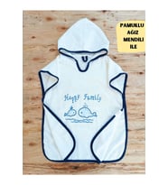 %100 Pamuklu & Başlıklı Bebek Banyo Havlusu - Yumuşak & Su Emici Nakışlı Bebek Havlusu (Standart)