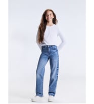 LCW Kids İndigo Straight Fit Kız Çocuk Jean Pantolon