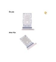 Samsung Z Fold 4 Sim İç Yuvası Çiftli Altın Çiftli sim yuvası ikili sim tepsisi çiftli sim aparatı dual sim çekmecesi