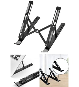 7 Kademeli Ayarlı Katlanabilir Laptop Tablet Standı Siyah