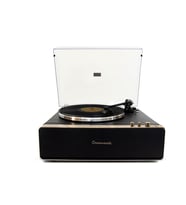 Crownwell Vegas Plus Silver Bluetooth Pikap - Ahşap Kaplama Akrilik Cam Kapaklı LED Panelli LP Plak Çalar CW018