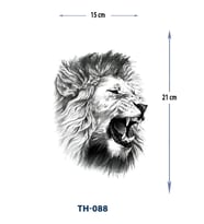 TH-088X ORTA BOY KÜKREYEN ASLAN DESEN GEÇİCİ DÖVME-TATTO