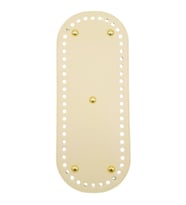 Angel Çanta Aksesuar Suni Deri 30x12 cm Oval Çanta Tabanı Krem Renk Light Gold Aparatlı